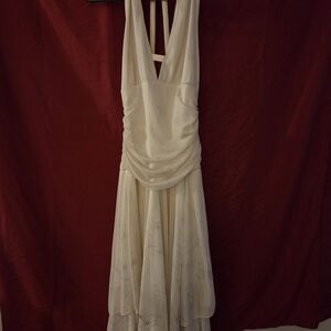 Elegant Cream Evening Gown